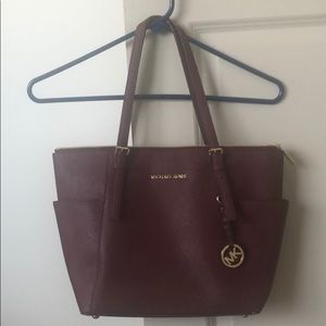 Maroon Michael Kors purse
